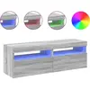 Image de vidaXL Armoires TV 2 pièces avec lampes LED Gris Sonoma 60x35x40 cm