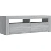 Image de vidaXL Armoire TV avec lampes LED Gris Sonoma 120x35x40 cm