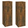 Image de vidaXL Armoires TV 2 pcs. Chêne fumé 30,5x30x90 cm Matériau dérivé du bois