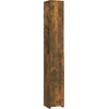 Image de vidaXL Armoire de salle de bain chêne fumé 25x26,5x170 cm Bois composite