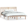 Image de vidaXL Lit en bois massif 135x190 cm
