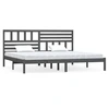 Image de vidaXL Lit en bois massif pin gris 200x200 cm