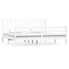 Image de vidaXL Lit en bois massif blanc 200x200 cm