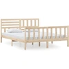 Image de vidaXL Lit en bois massif 160x200 cm