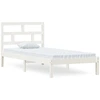 Image de vidaXL Lit en bois massif pin blanc 90x200 cm