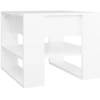 Image de vidaXL Table basse blanche 55,5x55x45 cm Bois composite