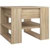 Image de Table basse Chêne Sonoma 55,5x55x45 cm Matériau dérivé du bois