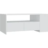 Image de vidaXL Table basse blanche 102x55x42 cm Bois composite