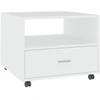Image de vidaXL Table basse blanche 55x55x40 cm Bois composite
