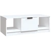 Image de vidaXL Table basse blanche 102x50x36 cm Bois composite