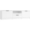 Image de vidaXL Armoire TV blanche 140x35x40 cm Bois composite