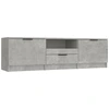 Image de vidaXL Armoire TV gris béton 140x35x40 cm Bois composite