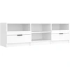 Image de vidaXL Armoire TV Blanc 150x33,5x45 cm Bois composite