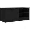 Image de vidaXL Armoire TV noire 80x35x36,5 cm Bois composite