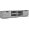 Image de vidaXL Armoires TV 2 pcs. Gris béton 80x35x36,5 cm Bois composite