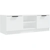 Image de vidaXL Armoire TV blanche 102x35x36,5 cm Bois composite