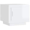 Image de vidaXL Table basse blanc brillant 51x50x45 cm bois composite