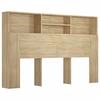 Image de vidaXL Tête de lit avec étagères Chêne Sonoma 160x19x103,5 cm