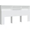 Image de vidaXL Tête de lit avec étagères blanc 200x19x103,5 cm