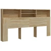 Image de vidaXL Tête de lit avec étagères Chêne Sonoma 200x19x103,5 cm
