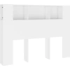 Image de vidaXL Tête de lit avec étagères Blanc 140x18,5x104,5 cm