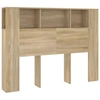 Image de vidaXL Tête de lit avec étagères chêne Sonoma 140x18,5x104,5 cm
