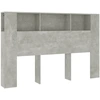 Image de vidaXL Tête de lit avec étagères gris béton 160x18,5x104,5 cm