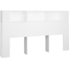 Image de vidaXL Tête de lit avec étagères Blanc 180x18,5x104,5 cm
