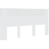 Image de vidaXL Tête de lit avec étagères blanc 200x18,5x104,5 cm