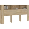 Image de vidaXL Tête de lit avec étagères Chêne Sonoma 200x18,5x104,5 cm