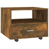 Image de vidaXL Table basse chêne fumé 55x55x40 cm bois composite