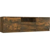Image de vidaXL Armoire TV chêne fumé 140x35x40 cm Bois composite