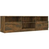 Image de vidaXL Armoire TV chêne fumé 150x33,5x45 cm Bois composite