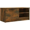 Image de vidaXL Armoire TV chêne fumé 80x35x36,5 cm Bois composite