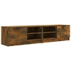Image de vidaXL Armoires TV 2 pcs. Chêne fumé 80x35x36,5 cm Matériau dérivé du bois