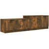 Image de vidaXL Armoire TV chêne fumé 158,5x36x45 cm Bois composite