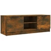 Image de vidaXL Armoire TV chêne fumé 102x35x36,5 cm Bois composite