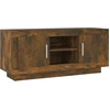 Image de vidaXL Armoire TV chêne fumé 102x35x45 cm Bois composite
