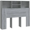 Image de vidaXL Tête de lit avec étagères Gris Sonoma 120x19x103,5 cm