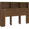 Image de vidaXL Tête de lit avec étagères, aspect chêne brun 140x19x103,5 cm