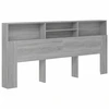 Image de vidaXL Tête de lit avec étagères Gris Sonoma 220x19x103,5 cm