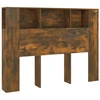 Image de vidaXL Tête de lit avec étagères chêne fumé 140x18,5x104,5 cm