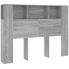 Image de vidaXL Tête de lit avec étagères Gris Sonoma 140x18,5x104,5 cm