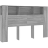 Image de vidaXL Tête de lit avec étagères Gris Sonoma 160x18,5x104,5 cm