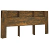 Image de vidaXL Tête de lit avec étagères chêne fumé 220x18,5x104,5 cm
