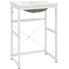 Image de vidaXL Support de lavabo de salle de bain avec lavabo blanc fer