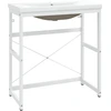 Image de vidaXL Support de lavabo de salle de bain avec lavabo blanc fer