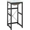 Image de vidaXL Support de lavabo de salle de bain avec lavabo noir fer