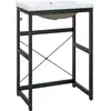 Image de vidaXL Support de lavabo de salle de bain avec lavabo noir fer