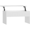 Image de vidaXL Table basse blanche 80x50,5x41,5 cm Bois composite